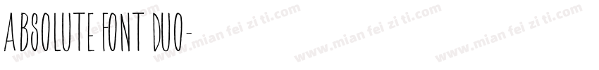 Absolute Font Duo字体转换